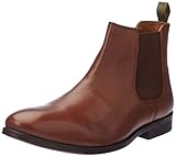 find. Chelsea Boots Herren aus Glattleder mit Blockabsatz und Lochverzierungen an den Bündchen, Braun (Chestnut),39