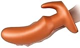 GYL Buttstecker Super Weiche Silikon Butt Stecker Männlich Prostatat Massagegerät Weiblich Anal Dildo BDSM Anal Ball Keuschheit Penis Käfig Männlich Weibliche Paar Anal Spielzeug,Gold,L