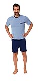 Normann Care Herren Pflegeoverall Kurzarm mit Reissverschluss am Rücken und Bein 181 171 90 504, Farbe:blau, Größe:L