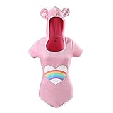 LittleForBig Baumwolle Strampler Onesie Pyjamas Bodysuit –Teddybär Einteiler Rosa XXXL