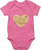 Baby Body Junge Mädchen - Aufdruck selbst gestalten - Dein Wunschtext I Geschenk personalisiert I Weihnachten I Vatertag I Muttertag I Geburtstag - 3/6 Monate - Pink - babyparty strampler