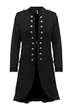 Fashion You Want Damen Blazer Damenjacke Admiral Jacke Military Army Style Lang S -XXL XXXL 4XL 5XL (as3, Alpha, 3X_l, Regular, Regular, schwarz)