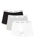 Calvin Klein underwear Herren Boxershorts COTTON STRETCH - TRUNK, 3er Pack, Einfarbig, Gr. X-Large, Mehrfarbig (BLACK/WHITE/GREY HEATHER 998)