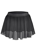 inhzoy Herren Sissy Unterwäsche Rock Kurz Sexy Durchsichtige Tutu Tüll Mini Rock Sissy Nachtwäsche Nachthemd Crossdressing Kleidung Schwarz_B Einheitsgröße