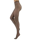 CALZITALY Strumpfhose aus Merinowolle, Winterstrumpfhosen, Warme Strumpfhose | Schwarz, Grau, Navy, Violet, Braun, Beige, Bordeaux, Grün| S, M, L, XL | 100 DEN | Made in Italy (M, Beige)