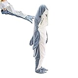 lembrd Hai Decke Superweicher Sofa Kuscheldecke Tragbare Hai Schlafsack Flauschig Cartoon Hai Kuscheldecke Wearable Shark Blanket Niedliches Tiermuster Decke Wohndecke Für Kinder Erwachsene