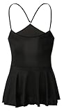 Adigau Herren Sissy Crossdressing Kleid Sexy Schwarz Nachthemd Nachtkleid Einstellbare Straps Rückenfreie Unterwäsche mit Plissee Rock