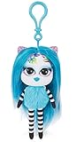 NICI 47504 Pixidoos Puppe NALI 14cm mit Karabiner – stylischer Puppenanhänger für Tasche, Rucksack, Schlüsselbund-Trendiger Plüschanhänger, blau/schwarz, 14 cm