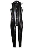 GAYLOP Latex Ganzanzug Gummi Catsuit RubberSchwarz Zentai Anzug Größe S-XXL-schwarz-XL