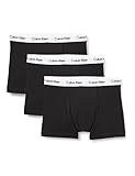 Calvin Klein Herren Boxershorts Trunks Baumwolle mit Stretch, Schwarz (Black), M