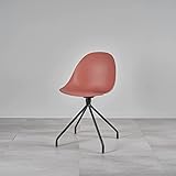 Kollecture Carine Stuhl mit schwarzem Metallgestell | 1 Farbe Rot