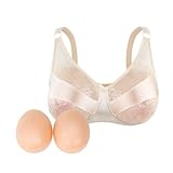 ONEFENG Crossdresser BH-Set mit Brustprothesen,Realistische Silikon Brüste für Männer Crossdressing Transgender Cosplay BH