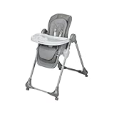 Bebeconfort Olea, Babyhochstuhl, 0–3 Jahre, 0–15 kg, verstellbarer Hochstuhl, 9 Höhen & 3 Liegepositionen, gut zu reinigen, leicht bewegbar mit 4 schwenkbaren Rädern, zusammenklappbar, Tinted Grey