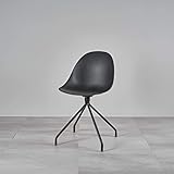 Kollecture Carine Stuhl mit schwarzem Metallgestell | 1 Farbe Schwarz