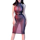 RUIBAVYA Bodystocking Dress Sexy Nylon Full Body Stocking Lingerie Ganzkörper Strumpfhosen Damen äRmelloser Bodysuit