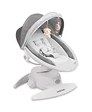 CARETERO - Babywippe Elektrisch Opti - Baby Schaukel Elektronisch mit DREI Funktionsmodi - 360 Grad - Moskitonetz - Intuitives Bedienfeld - 360 Grad Drehung - Einstellung Liegeposition - Grau