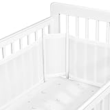 Sageky Verstellbarer Baby-Netzbettgitter – abnehmbar, waschbar, tragbar 3D-atmungsaktiver, stoßfester Schutzgitter für Neugeborene für alle Jahreszeiten