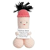 Emotionals Support Dick Positive Deez Ornament für Männer, Spoof Crochet Penis Emotional Support Dick, Crochet Ermutigung Ornament Cheer Up Geschenke für Freund Ehemann Geburtstag Valentinstag