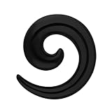 Treuheld® 16mm Dehnschnecke als Schmuck & zum Dehnen - Schwarz - Flesh Tunnel & Ohr Plug Dehner/Ohrloch Expander - Acryl/Kunststoff
