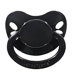 Landofgenie Schnuller in Erwachsenengröße Großer Saugerschild Schnuller Schwarz