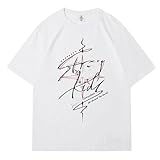 Dominate Vintage Trendy T-Shirts 2025 EU/UK-Tour Übergroßen Sommer Shirts for Männer Frauen(White,M)