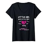 Damen Little Girl Needs Little Space DDLG T-Shirt mit V-Ausschnitt