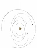 Flensted Mobiles 441 Niels Bohr Mobile, Stahl, Gold/Silber, 27x27 cm