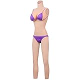 Vnmcry Silikon Crossdresser Ganzkörper Anzug Weibliches Aussehen für Transgender Stuhlgang und Urinieren Gefälschte Vagina Falsche Brust mit Gelfüller Prothesenanzug (Helle Haut - D Cup)