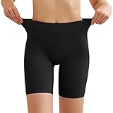 GWAWG Damen-Hotpants mit hoher Taille, Fitness-Shorts für Damen, Shorts für Yoga, Fitnessstudio, Radfahren, Sport, Lauftraining, Schwarz , M/L