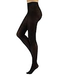 CALZITALY Strumpfhose aus Merinowolle, Winterstrumpfhosen, Warme Strumpfhose | Schwarz, Grau, Navy, Violet, Braun, Beige, Bordeaux, Grün| S, M, L, XL | 100 DEN | Made in Italy (XL, Schwarz)
