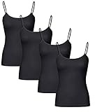r-dessous 2-4 - 6 Damen Hemdchen Träger Unterhemd nahtlos Microfaser Groesse: S/M