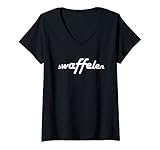 Damen Swaffelen T-Shirt mit V-Ausschnitt