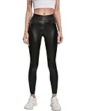 Urban Classics Ladies Imitation Leather Leggings Black XL