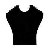 NOENNULL Schwarzer Flanell-Halsketten-Anhänger, Kette, Schmuck, Büste, Präsentationsständer