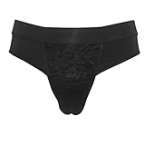 ELMIKA Herren Hiding Gaff Panties Shaping Slip für Crossdresser Transgender Unterwäsche, Schwarz , XL