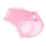 LittleForBig Unisex Hipster Spitze Slip Freche Sissy Höschen Mesh Shaping Tucking Gaff Brief für Crossdresser Transgender Rosa S