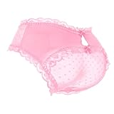 LittleForBig Unisex Hipster Spitze Slip Freche Sissy Höschen Mesh Shaping Tucking Gaff Brief für Crossdresser Transgender Rosa XXXXL