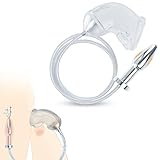 2-in-1 Dilator Harnröhre Peniskäfig Silikon+ Analdusche Analplug,mit Katheter Harnröhre Mann,Keuschheitskäfig Herren,Penishülle Penis Sleeve,Buttplug,Analdusche Frau Herr,Klistier Masturbator (A)