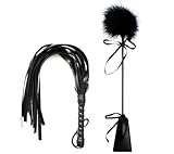SM Bondage Flogger Erotik Leder Peitsche mit Feder Tickler Leder Hand Spanking Slapper Paddel Sex Spielzeug Zubehör Cosplay Sexspielzeug Paare
