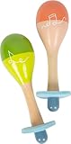 small foot Maracas 'Groovy Beats' aus Holz, Instrument für Kinder, für musikalische Früherziehung, ab 12 Monaten, 12251