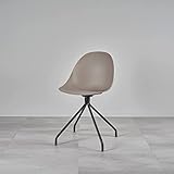 Kollecture Carine Stuhl mit schwarzem Metallgestell | 1 Farbe Beige