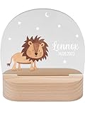 wunderwunsch - Personalisiertes Nachtlicht für Babys - Individuelle Nachttischlampe für Kinder - Personalisierte Geschenke Kinder - Babygeschenk - Geschenk zur Geburt