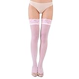 Sissy Kleidung für Crossdresser Sexy Dessous Damen Spitze Oberschenkel Netzstrumpfhose Sexy StrumpfwäSche NachtwäSche Damen Sexy WeißE Strumpfhose Body Damen Schwarz WeißE