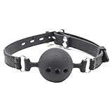 Silikon Knebel Mundknebel Silikon Ball Gag mit Luftlöchern Verstellbarer SexSpiele Ballknebel (Medium Ø4.5cm)