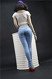 1/6 Skala Weibliche Kleidung,Damen Slim Jeans Denim Hosen Kostüm Outfit Kleidung für 12inch Weibliche Action Figur Körper (Hellblau)