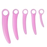 Qcpuuu Vaginal Dehnung, Analdehner für Frauen, Dilatoren für Frauen mit 5 Silikon Dilator Vagina, Vaginaldehner Analplug Set Plug für Sex Rosa