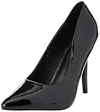 Gizelle Damen Pointy Court Shoes Pumps, Black Patent, 45 -EU