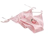 Süßer japanischer Stil Blau & Pink gestreift Female Höschen Bikini Cosplay Baumwolle Unterwäsche Bandage Anime freie Größe Hot - Pink - Einheitsgröße