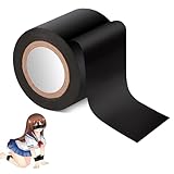 Qoosea BDSM Bondage Fesselband Wiederverwendbare Statische PVC-Fesseln für Paare 52.49ft Länge Ideal für Sinnliche Spiele und Bondage-Abenteuer (Schwarz)
