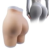 Adima Atmungsaktive Silikon-Körperformer-Slips Mit Offenem Schritt, Falschen Hüften Und Po-Lifting-Hose für Cosplay Und Crossdresser,Wheat(0.8cm)